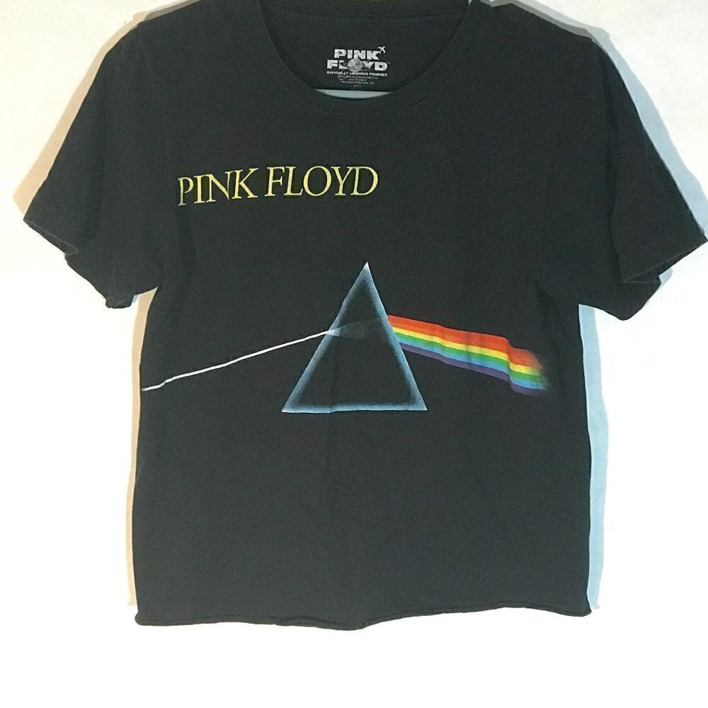 PINK FLOYD Rock Band Tee Crop Top Dark Side of the Moon T Shirt